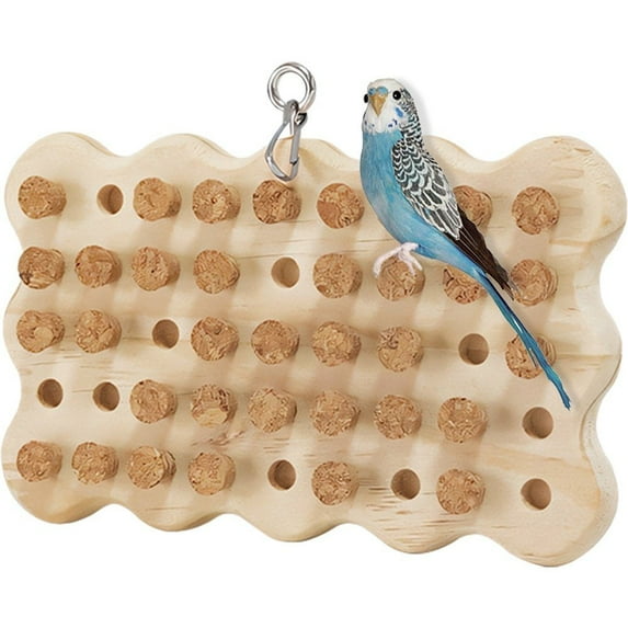 Hzzsbu Chewing Biting Parrot & Small Bird Toy Cork with Games for Hiding