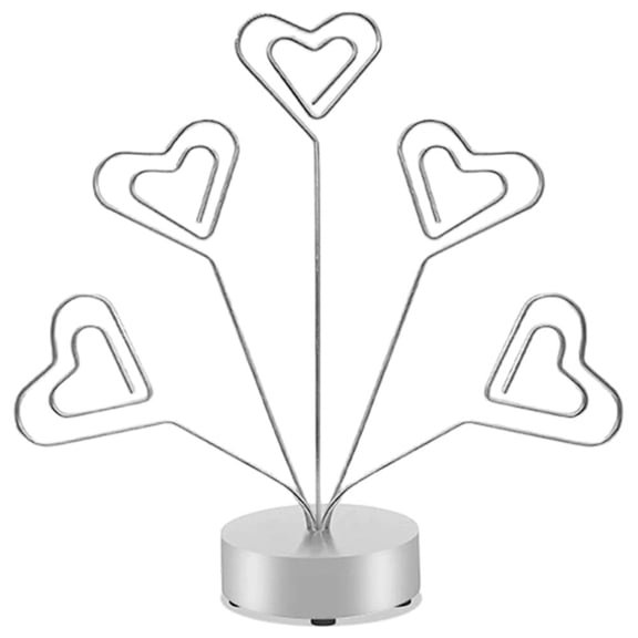Hzzsbu Photo Tree Holder With Clips 5-Branch Gift Card Holder Love Gift Card Holders Metal Floral Card Stand For Paper Note Photo Wedding Display