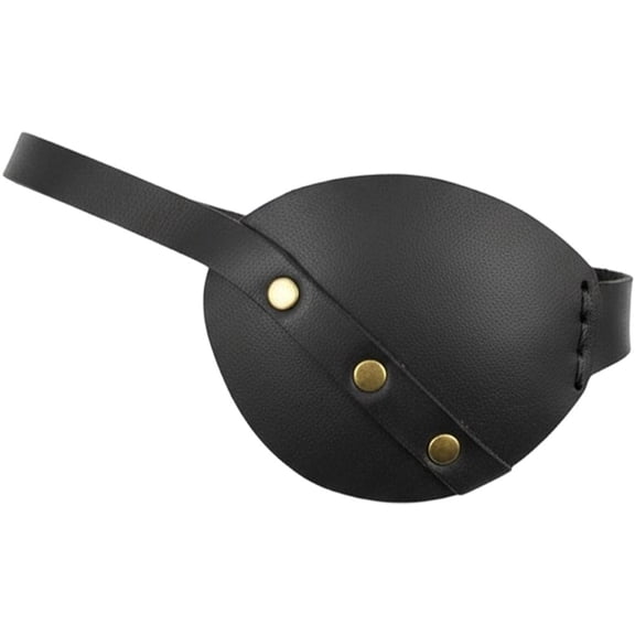 Hzzsbu Pirate Eye Patch for Adults, Vintage Single Eyepatch, Medieval Steampunk Retro Leather Eye Patch for Halloween Viking Accessories