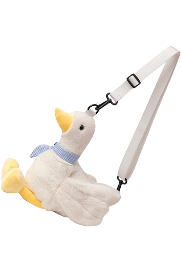 Plush Duck Shoulder Bag - Cute Duckling Crossbody Messenger Purse for Women
