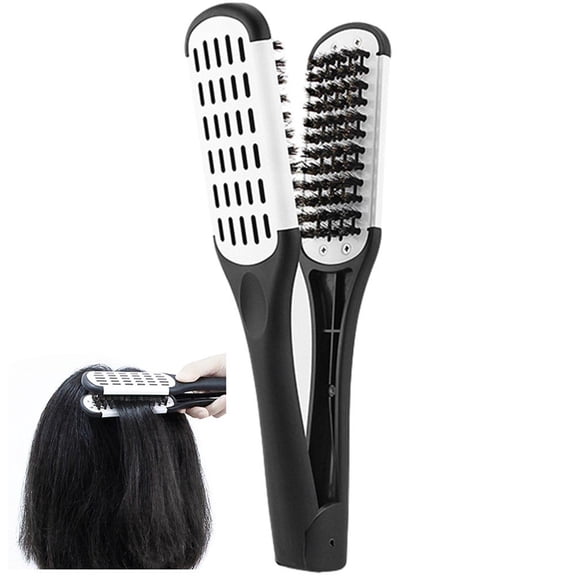 Hzzsbu Professional Hair Straightening Comb, V Shaped Clamp Styling Comb Hairdressing Tool
