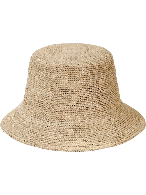 Raffia Straw Sun Hat Wide Brim Beach Hat Summer Panama Straw Hat for Summer Vacation Holiday Travel Fashion Accessories
