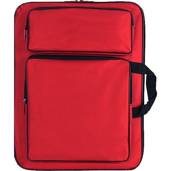 Hzzsbu Red Canvas Art Drawing Board Bag Waterproof Sketching Backpack Portfolio Case with Handle