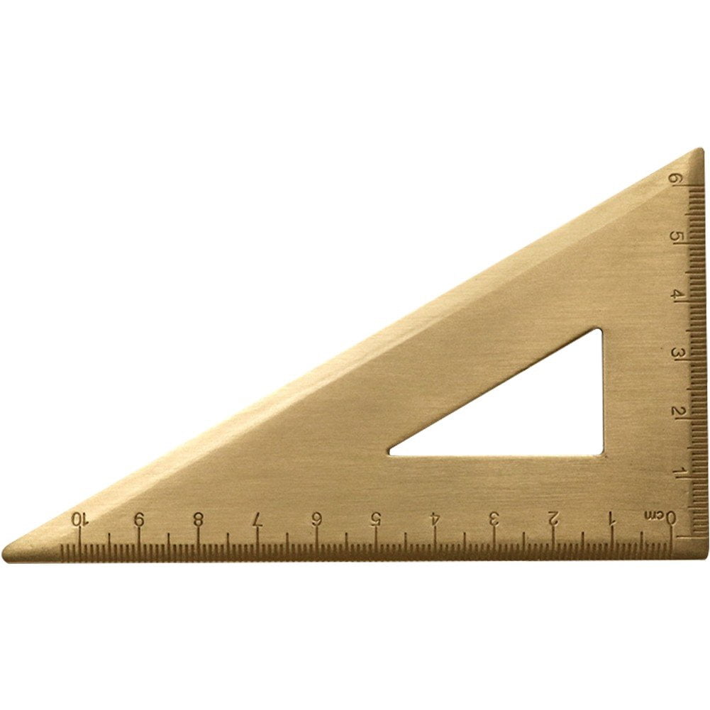 Hzzsbu Retro Brass Cartography Triangle Ruler, Geometric Measuring Tool ...