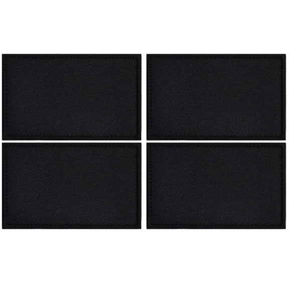 Hzzsbu Solid Black Flag Patch 4pcs Pure Color Tactical Patch Pride Flag Patch for Hats Tactical Bags Jackets Clothes Patch Team Military Patch