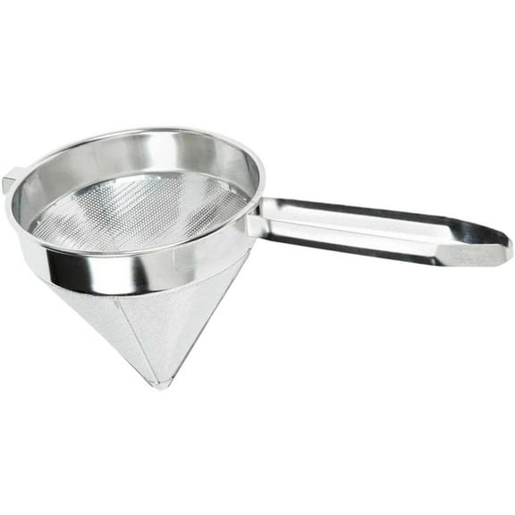 Hzzsbu Stainless Steel Chinois Strainer, Fine Mesh Sieve for Berry Fruit Soup Canning Supplies