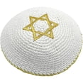 thumbnail image 1 of Hzzsbu Star of David Jewish Kippah Hat for Men, Beautifully Knitted Kippot Cap, 1 of 5