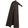 thumbnail image 1 of Hzzsbu Steampunk Half Shoulder Cloak with Silver Buckle for Unisex, 1 of 7
