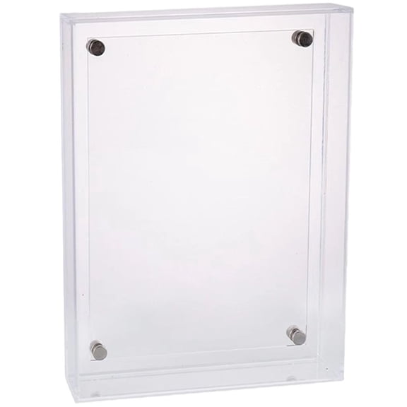 Hzzsbu Transparent Acrylic Picture Photo Frame, Double Sided Standing Rectangle Frame Poster Holder Freestanding Photo Block For Home Decor