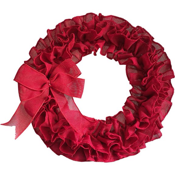 Hzzsbu Valentine's Day Wreath Front Door Wreath Romantic Elegant Ruffles Garland Wall Hanging Decor For Festival Party