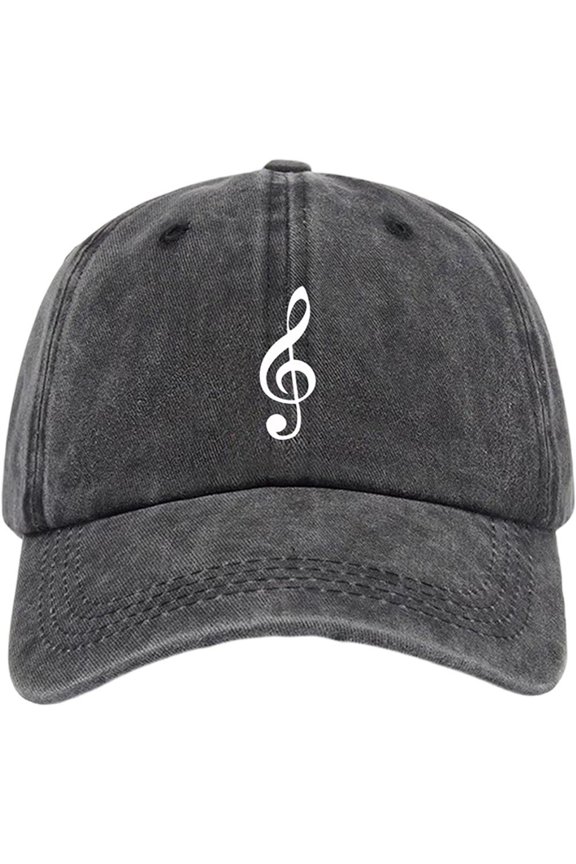 Vintage Note Print Baseball Cap, Adjustable Casual Sun Hat for Men Women