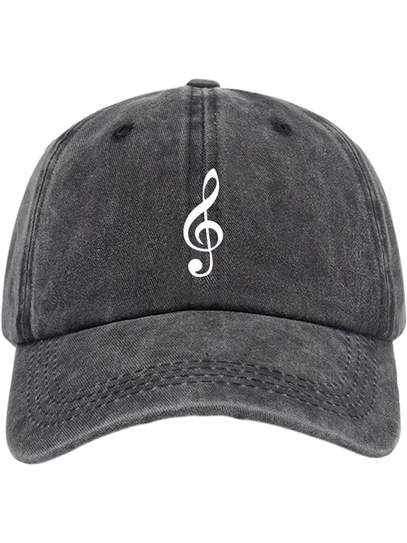 Vintage Note Print Baseball Cap, Adjustable Casual Sun Hat for Men Women