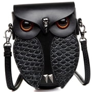 Hzzsbu Vintage Steampunk Owl Crossbody Bag - Gothic Renaissance Pu Leath