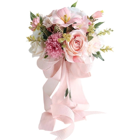 Hzzsbu Wedding Bridal Bouquet Hemisphere Holding Bouquet Artificial Rose Romantic Artificial Flowers Holding Flowers For Valentine'S Day, Confession Party