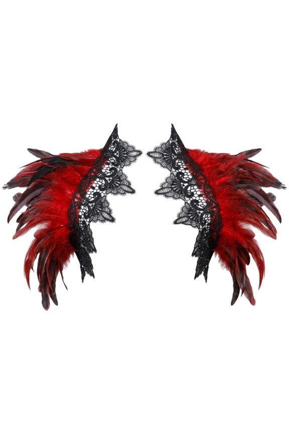 Women Natural Feather Cape Gothic Shawl Shrug Collar Feather Cape Accessory