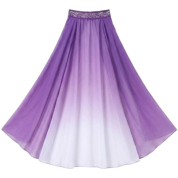 Hzzsbu Women's Lightweight Mesh Lyrical Contemporary Dance Waist Skirt, Dance Costume