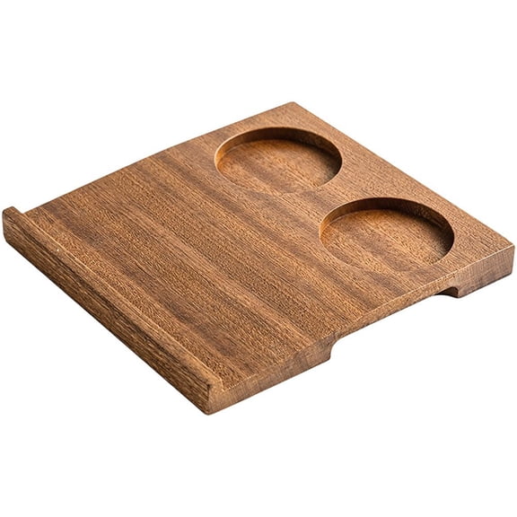 Hzzsbu Wooden Coffee Tasting Flight Tray Retro Whiskey Flight Board Glass Cup Holder