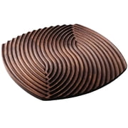 Hzzsbu Wooden Tray Irregular Nordic Style Solid Wood Tray Water Ripple Waves Shape Tray for Coffee Milk Cup Dessert Bread
