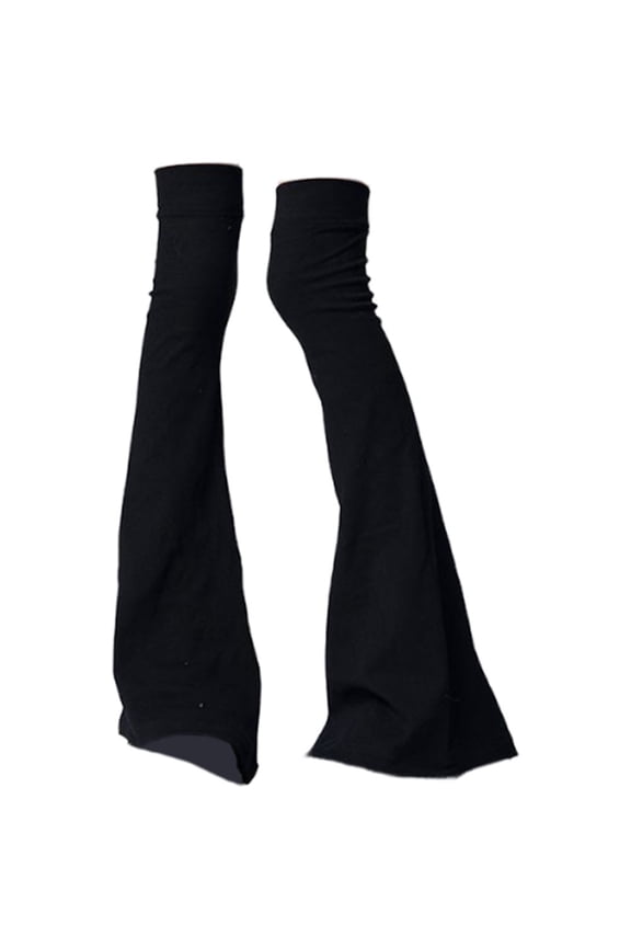 Y2K Horn Shaped Leg Warmers, Black Over Knee Leg Sleeve Socks for Themed Events