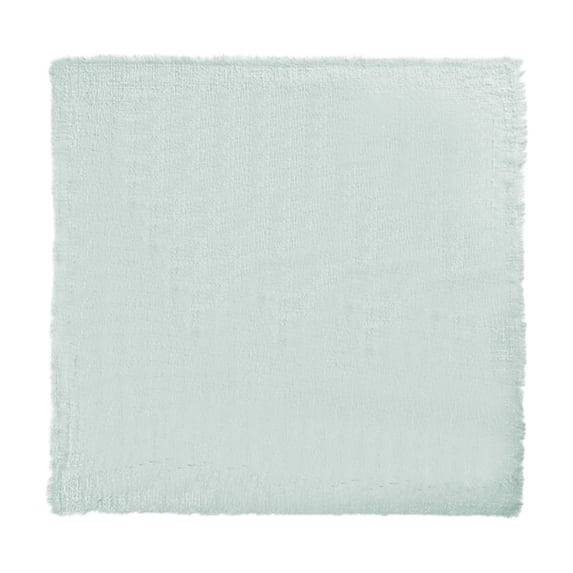 I-063 Blue Pleated Cotton Napkin Cloth With Fringe For Western Dining Table Setting And Home Decor #e33e2
