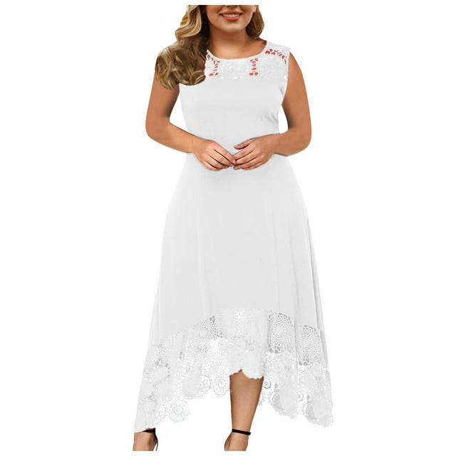 I281 White Formal Date Night Evening Dresses for Ladies Fall Summer