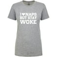 thumbnail image 1 of I <3 Naps But Stay Woke Womens crewneck tee, 1 of 1