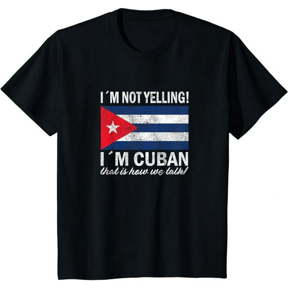 I'm Not Yelling T-Shirt Cuban Colorful Retro Vintage Gift