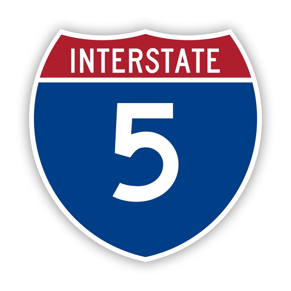 I-5 Interstate 5 Sign Sticker Decal - Self Adhesive Vinyl ...