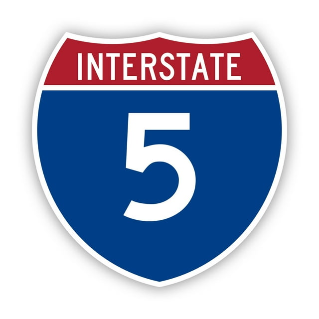 I-5 Interstate 5 Sign Sticker Decal - Self Adhesive Vinyl ...