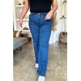 thumbnail image 1 of I AM A FASHION JUNKY Full Size High Rise Straight Jeans, 1 of 11