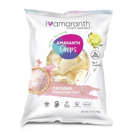 I AM(ARANTH) - I Amaranth Chips - Himalayan Salt Natural Chips, Healthy Snacks, Vegan Chips Gluten Free - Original (Pack of 3)