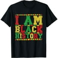 thumbnail image 1 of I AM BLACK HISTORY Vintage Men omen Black History Month T-Shirt, 1 of 3