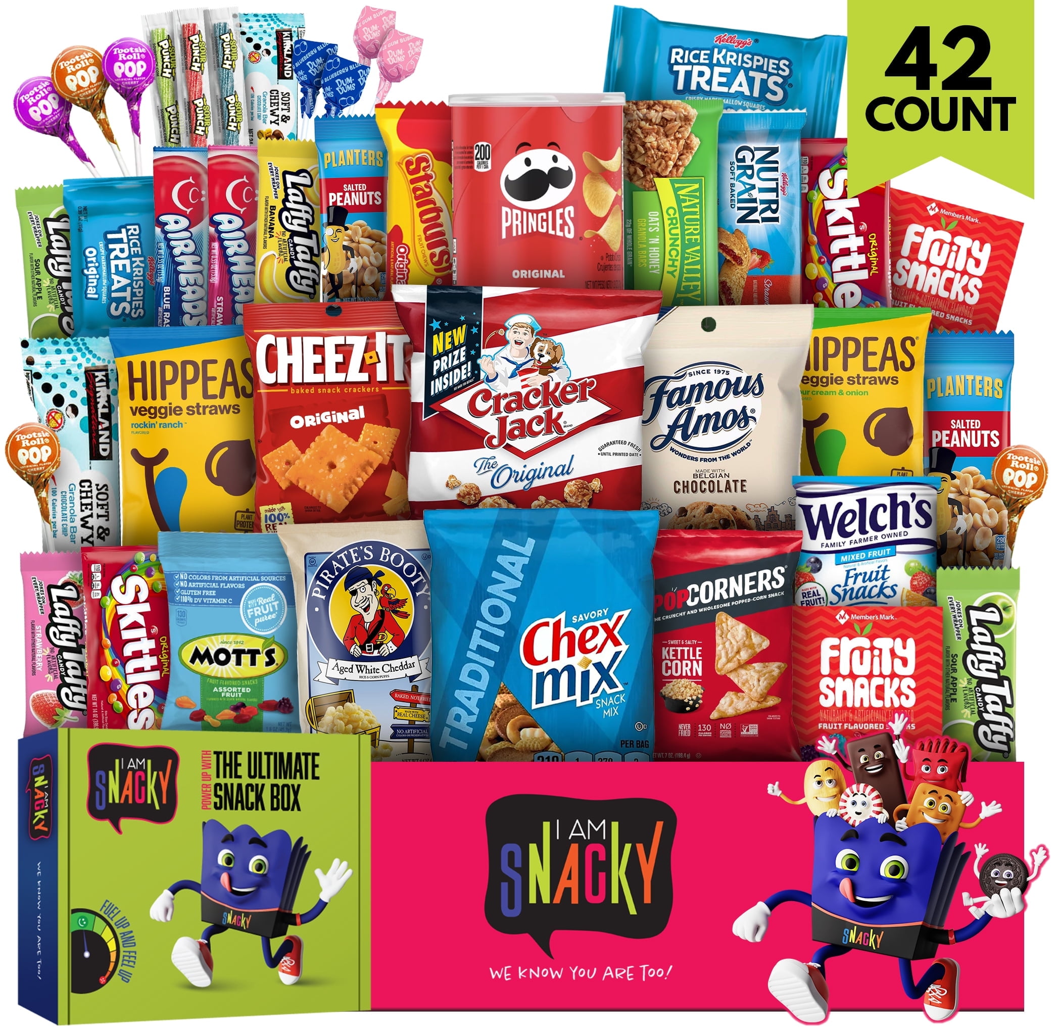I AM Snacky Snack Box (42 Count) Chips Candies Sweets for Home