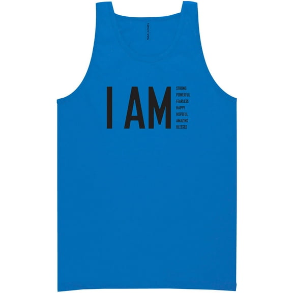 I AM Strong Powerful Fearless. . . Neon Tank Top