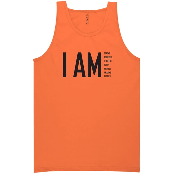 I AM Strong Powerful Fearless. . . Neon Tank Top
