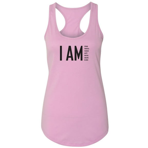I AM Strong Powerful Fearless. . . Racerback Tank