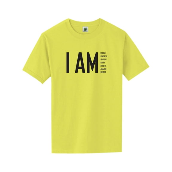 I AM Strong Powerful Fearless. . . Short Sleeve Neon T-Shirt
