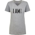 thumbnail image 1 of I AM Strong Powerful Fearless. . . Womens V-Neck T-Shirt, 1 of 3