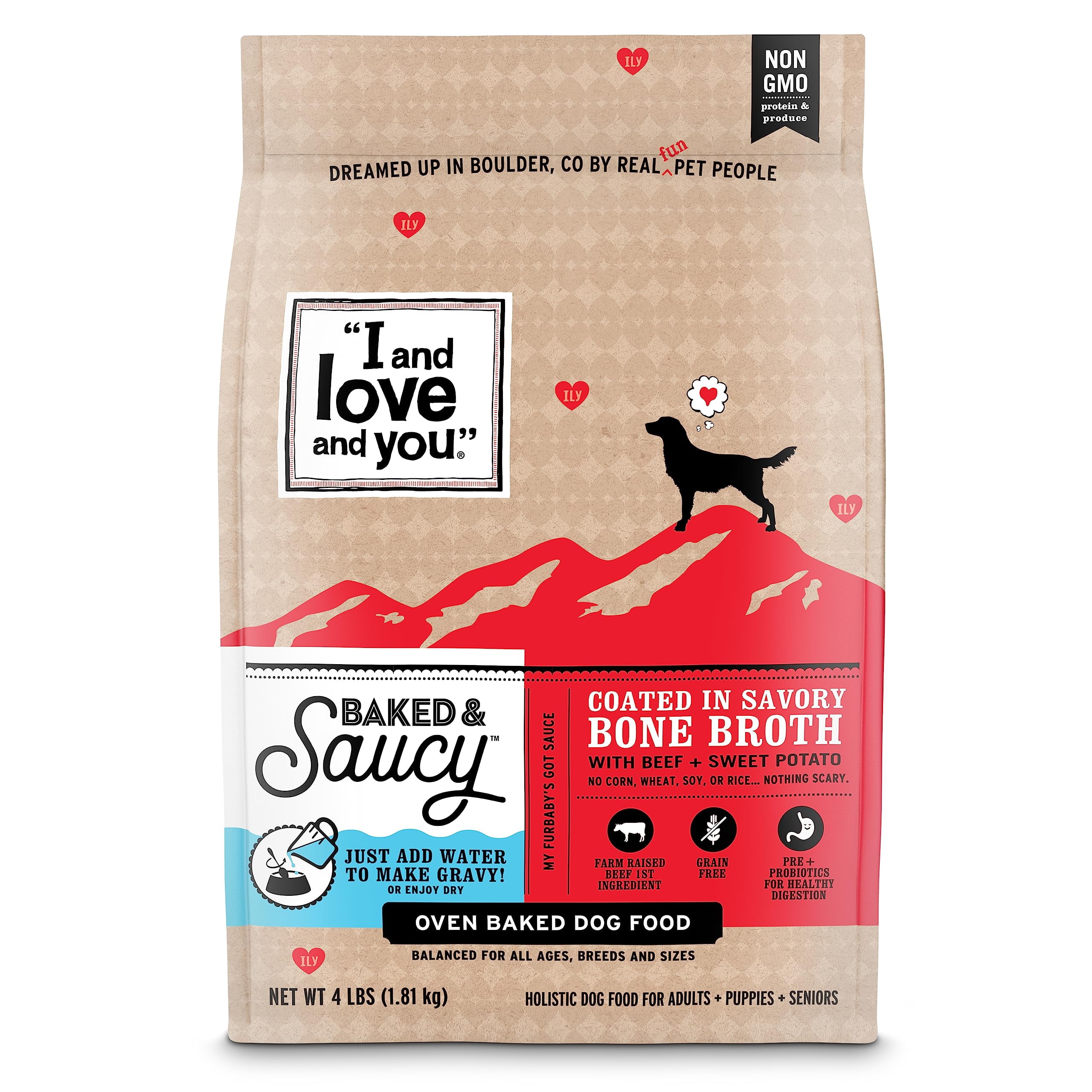 Picture of I AND LOVE AND YOU Baked ATT1and Saucy Dry Dog Food - Beef + Sweet ...
