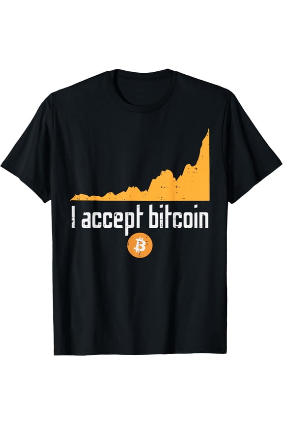 I Accept Bitcoin Graph BTC Crypto Cryptocurrency Men Women T-Shirt