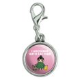 thumbnail image 1 of I Accessorize with Cat Hair Fur Antiqued Bracelet Pendant Zipper Pull Charm with Lobster Clasp, 1 of 4