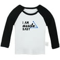 thumbnail image 1 of I am Acute Baby Funny T shirt For Baby, Newborn Babies T-shirts, Infant Tops, 0-24M Kids Graphic Tees Clothing (Long Black Raglan T-shirt, 0-6 Months), 1 of 4