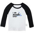 thumbnail image 1 of I am Acute Baby Funny T shirt For Baby, Newborn Babies T-shirts, Infant Tops, 0-24M Kids Graphic Tees Clothing (Long Black Raglan T-shirt, 6-12 Months), 1 of 4