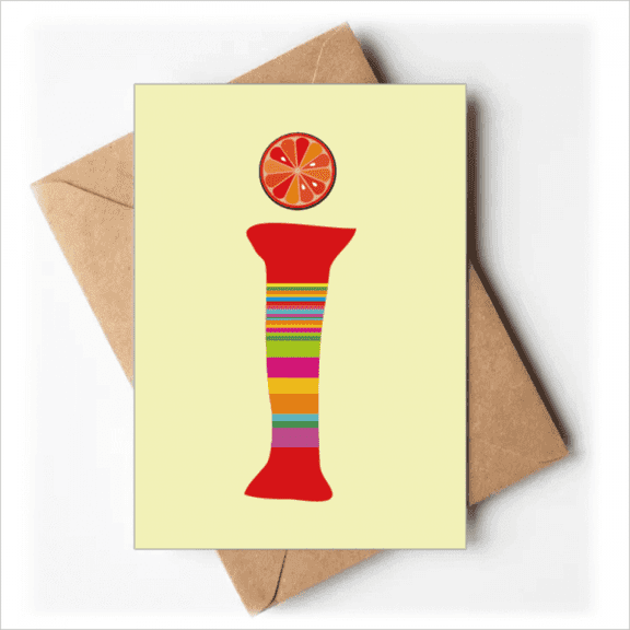 I Alphabet Orange Fruit Cute Pattern Greeting Cards You are Invited Invitations