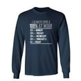 thumbnail image 1 of I Always Give 100 Percent At Work Sarcastic Novelty Gift Idea Adult Humor Funny Men's Long Sleeve Shirts, 1 of 3