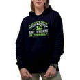 thumbnail image 1 of I Always Think Under Par, You Have to Believe in Yourself Quote, Golf Player, Golfing or Golfer Themed Merch Gift, Navy Blue Hooded Sweatshirt or Hoodie, Medium, 1 of 5