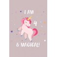 thumbnail image 1 of I Am 4 And Magical: 4th Birthday Memory Keepsake Pink Unicorn Girls Diary (Paperback), 1 of 1