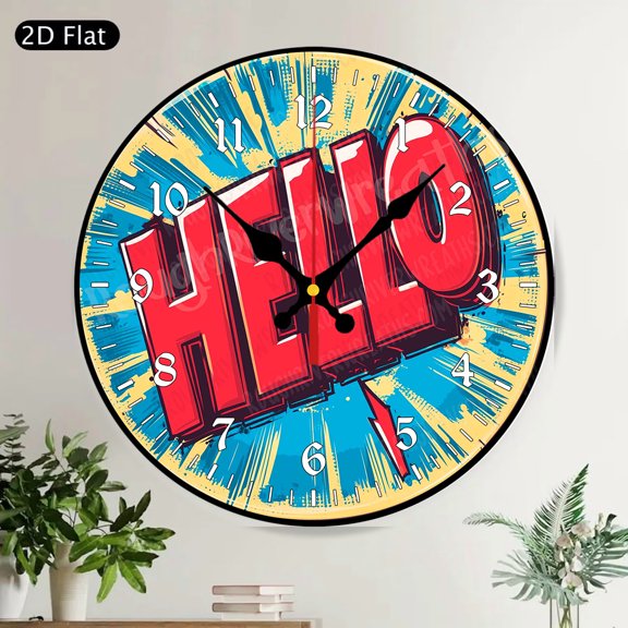 I Am A Bit Prickly Cactus Round Wall Clock Silent Funny Desert Botanical Decor