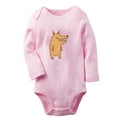 thumbnail image 1 of I Am A Carnivore Funny Rompers, Newborn Baby Unisex Bodysuits, Infant Animal Wolf Pattern Jumpsuits, Toddler 0-12 Months Kids Long Sleeves Oufits (Pink, 0-6 Months), 1 of 4