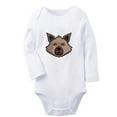 thumbnail image 1 of I Am A Carnivore Funny Rompers, Newborn Baby Unisex Bodysuits, Infant Animal Wolf Pattern Jumpsuits, Toddler 0-12 Months Kids Long Sleeves Oufits (White, 0-6 Months), 1 of 4
